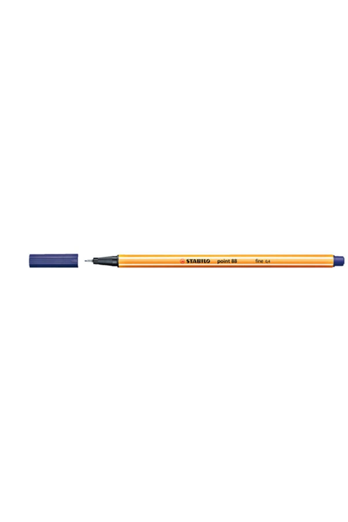 Stabilo Keçe Uçlu İnce Kalem 88 Point 0.4 MM Gece Mavisi 88/22 (10 Lu Paket)
