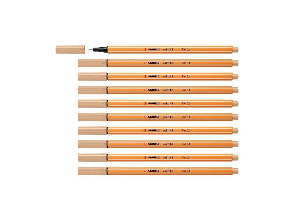 Stabilo İnce Keçe Uçlu Kalem 88 Point 0.4 MM Ten Rengi Fineliner Kalem (10 Lu Paket)