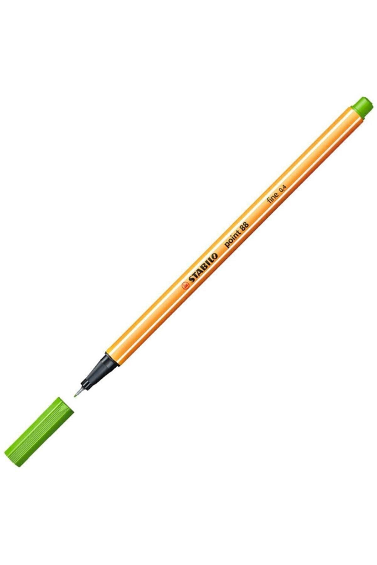 Stabilo Keçe Uçlu İnce Kalem 88 Point 0.4 MM Yaprak Yeşili 88/43 (10 Lu Paket)