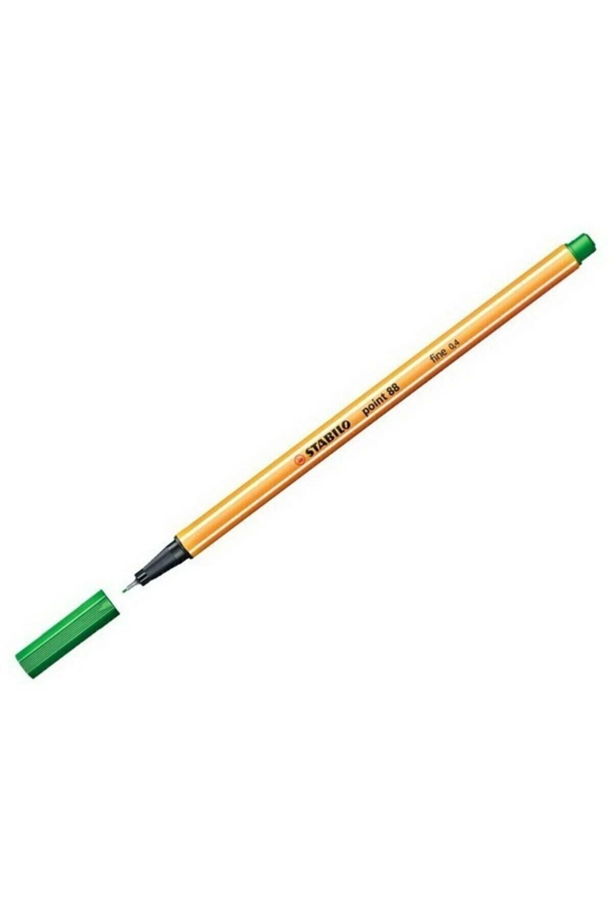 Stabilo İnce Keçe Uçlu Kalem 88 Point 0.4 MM Yeşil 88/36 (10 Lu Paket)