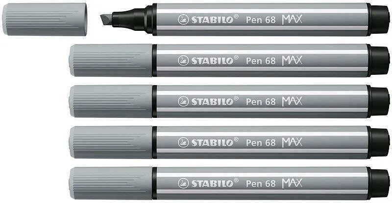 Stabilo Keçe Uçlu Kalem 68 Max Soğuk Gri (5 Li Paket)