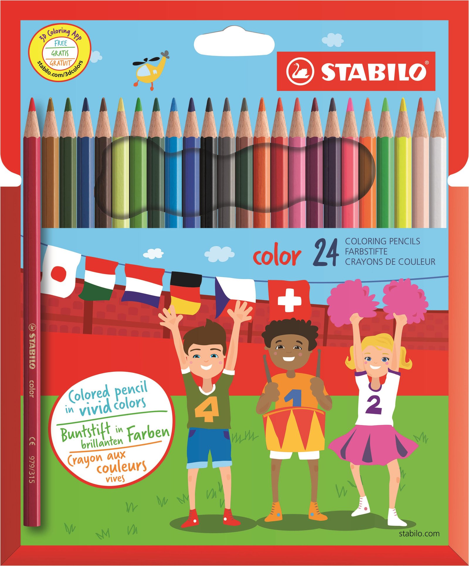 Stabilo Kuru Boya Hartung 24 Renk Kuru Boya
