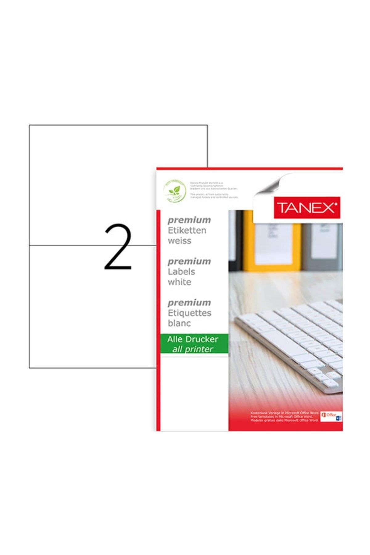 Tanex Lazer Etiket 100 Yaprak 210x148.5 Mm Lazer Yazıcı Etiketi