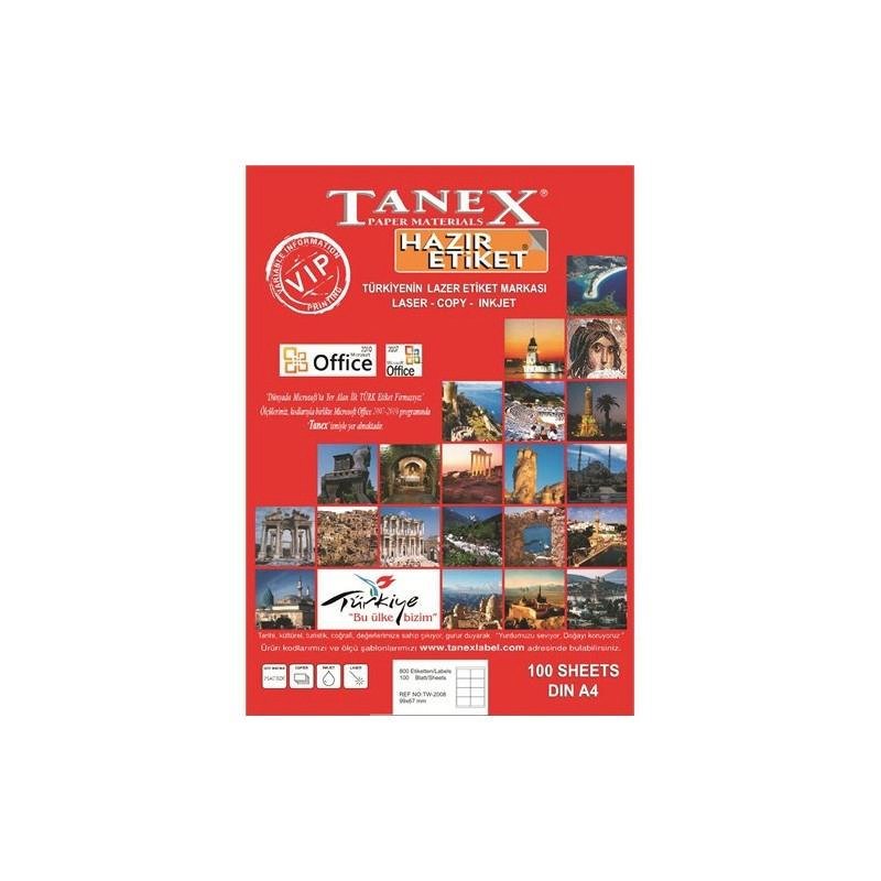 Tanex Lazer Etiket 100 Yaprak 40 x 25 Mm Lazer Yazıcı Etiketi
