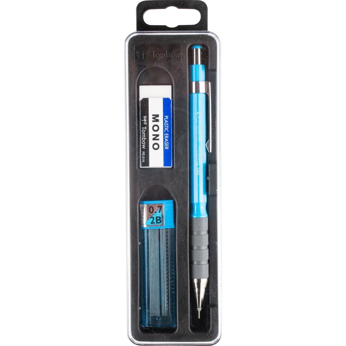 Tombow Versatil Kalem SH-300 Grip 0.7 MM Plastik Kutulu Set Mavi