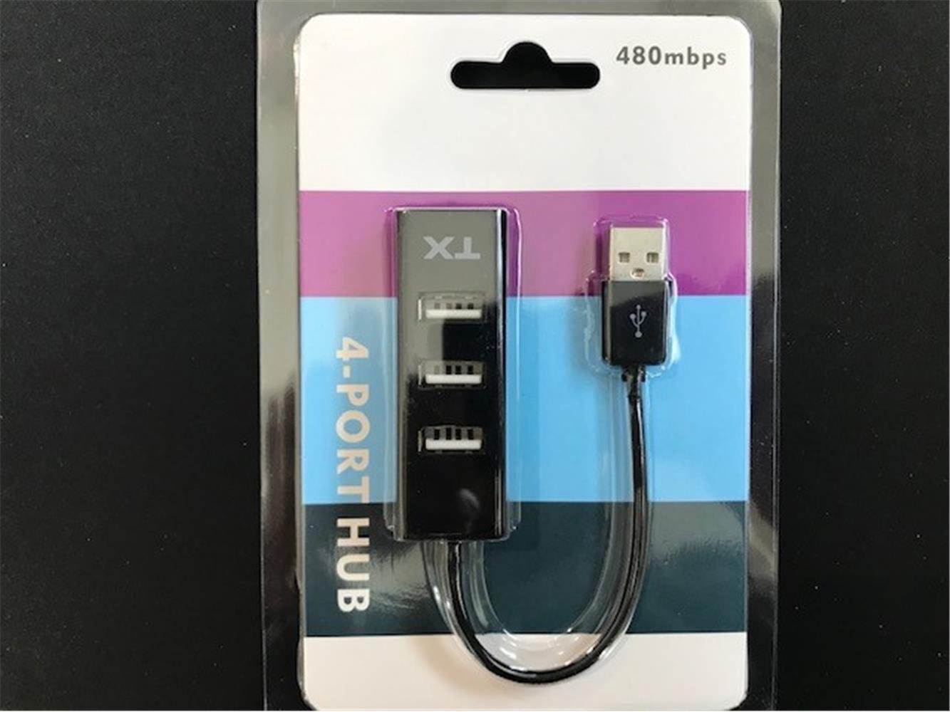 Tx 4 Port Usb Hub Siyah 2.0 480 Mbps 0.11cm Kablo Uzunluğu