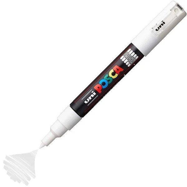 Uni-Ball Markör Boyama Posca Su Bazlı Poster 0.7 MM Beyaz (6 Lı Paket)