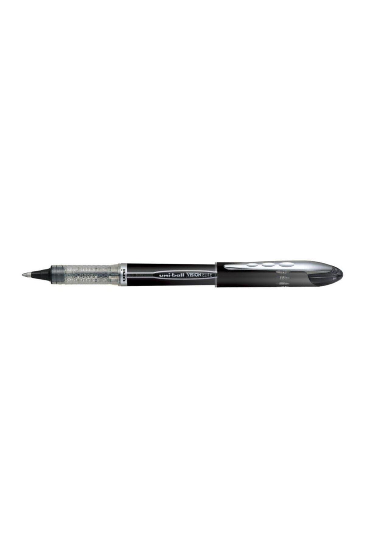 Uni-Ball Roller Kalem Vision Elite Bilye Uç 0.5 MM Siyah Pilot Kalem (12 Li Paket)