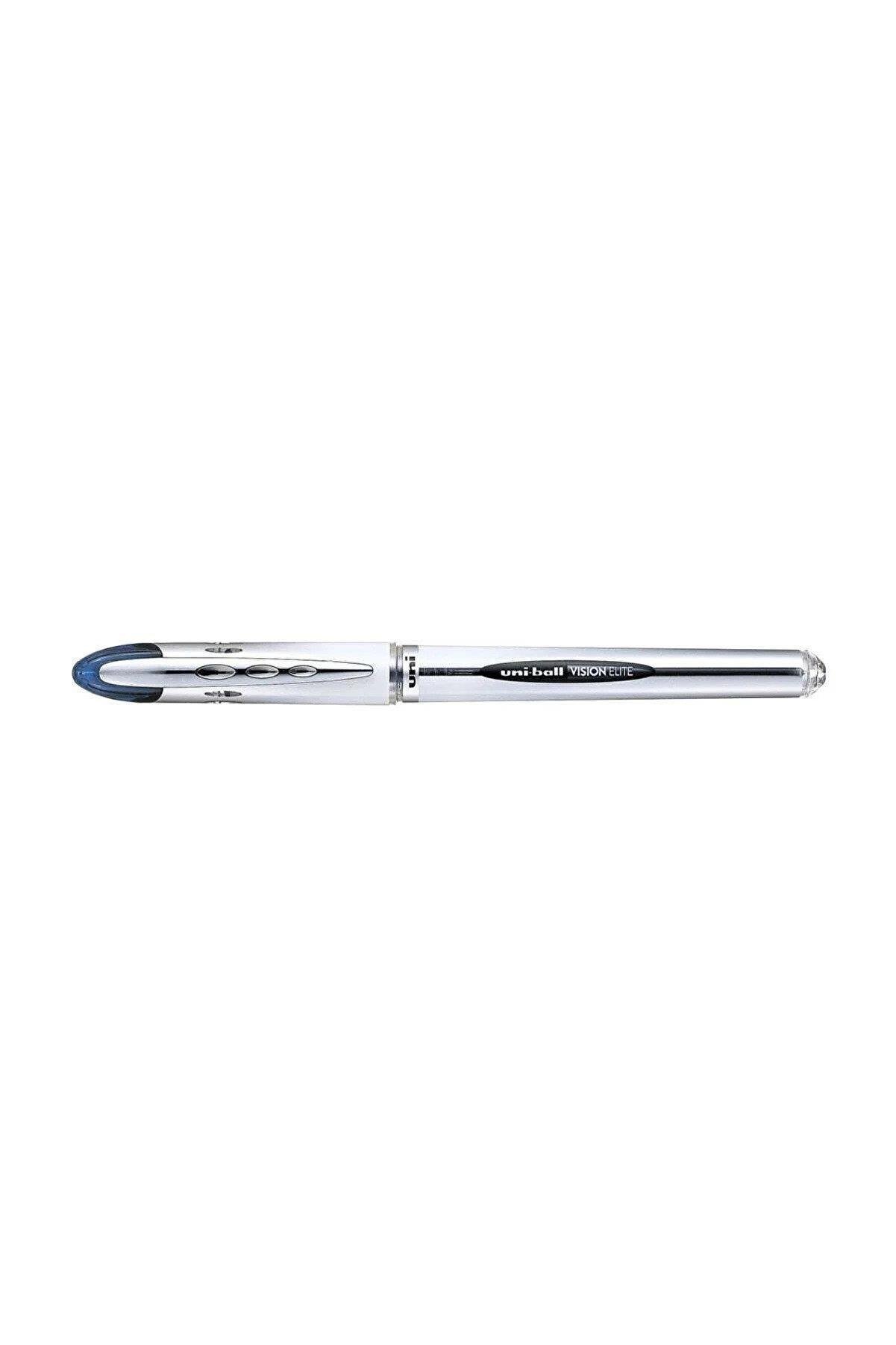 Uni-Ball Roller Kalem Vision Elite Bilye Uç 0.8 MM Mavi Siyah (12 Li Paket)