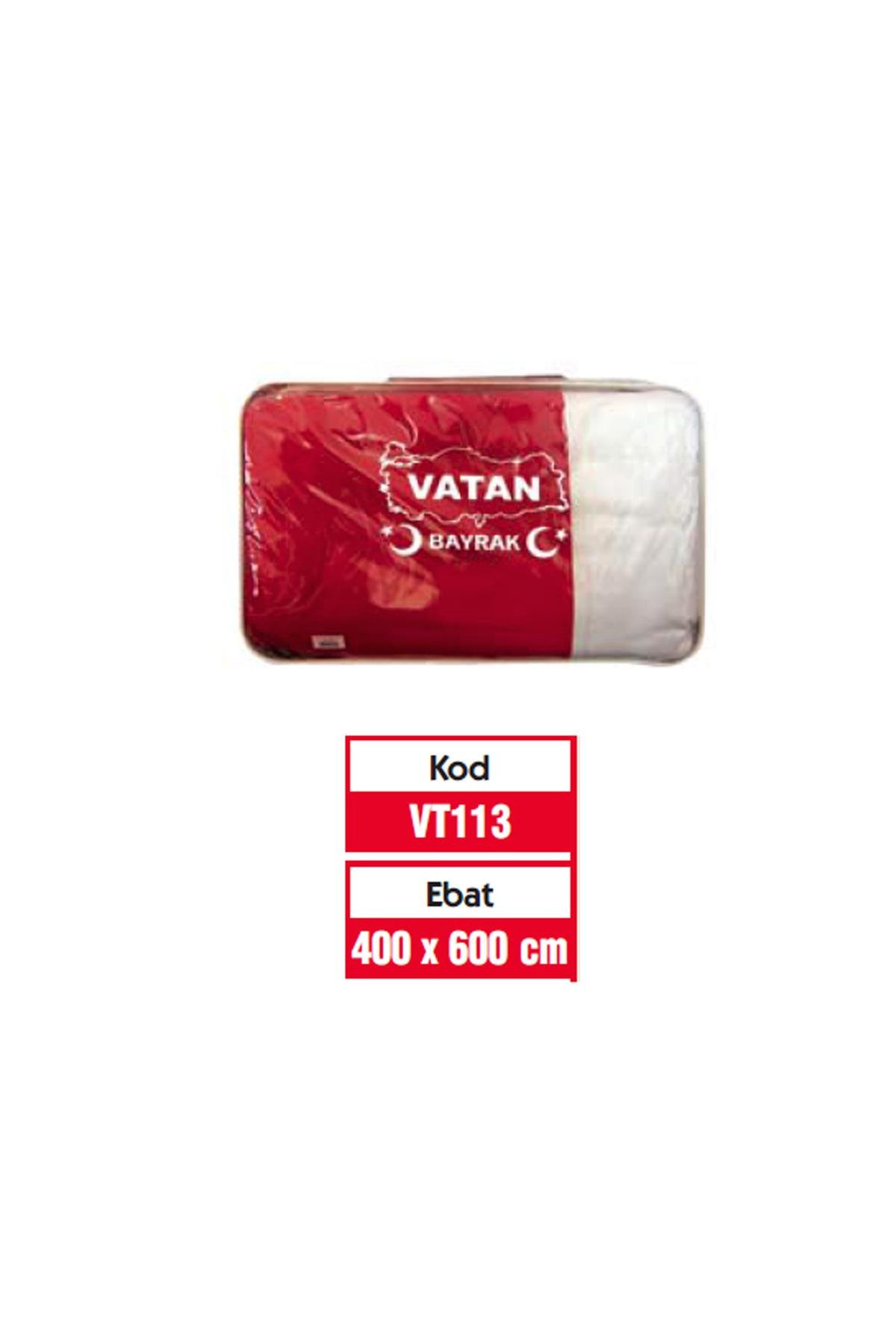 Vatan Bez Bayrak Türk %100 Polyester 400 x 600