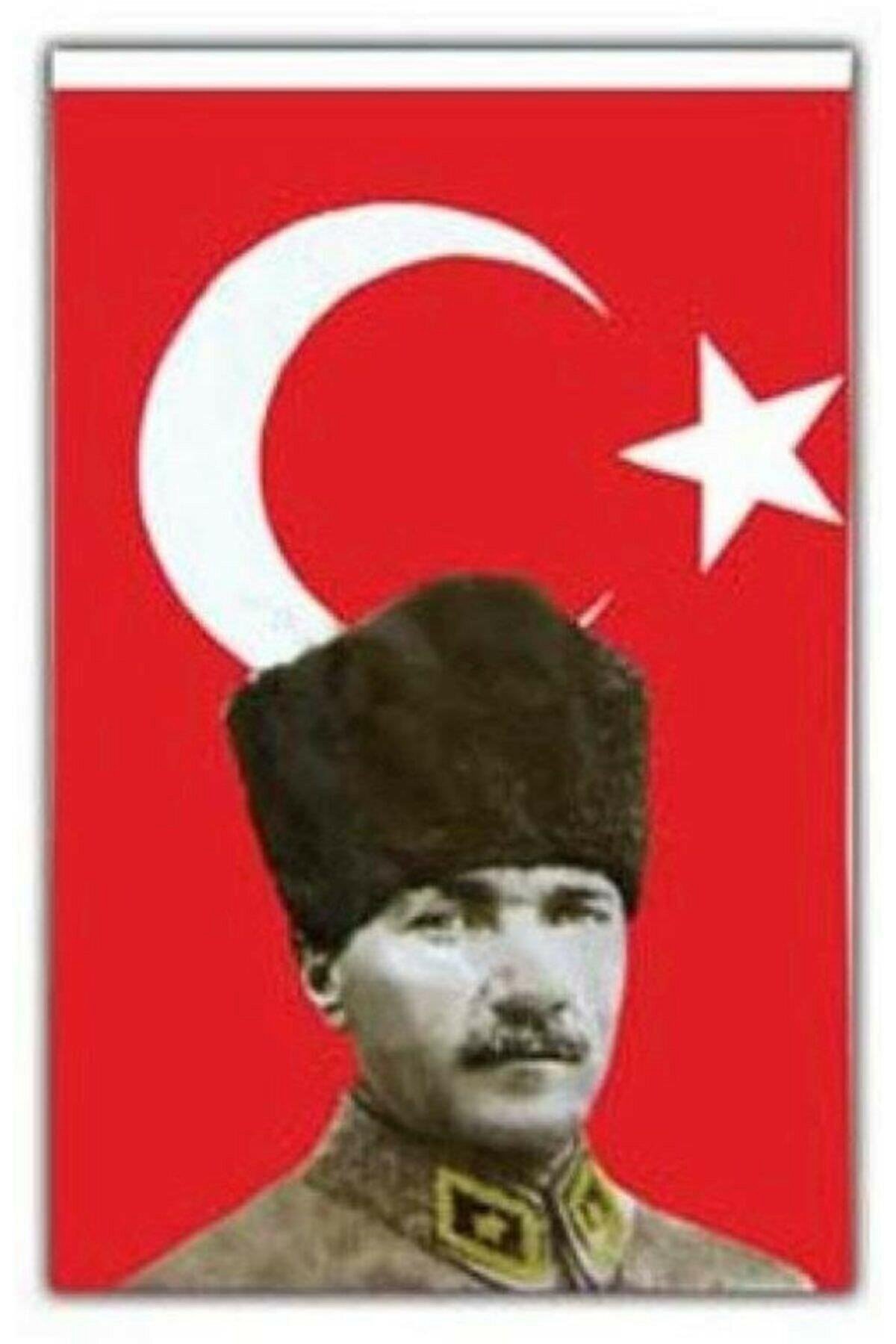Vatan Bez Bayrak Türk Atalı %100 Polyester 100x150 Cm