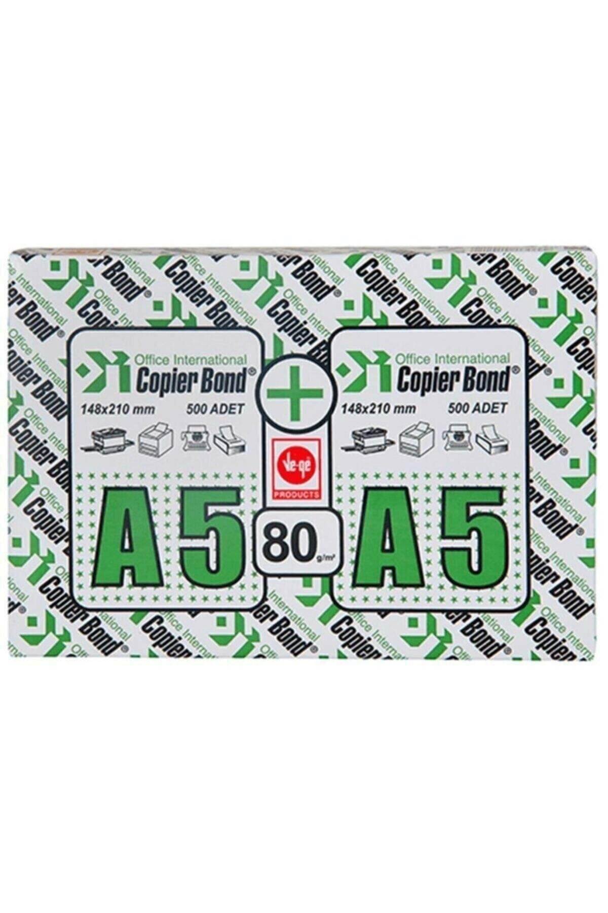 Ve-Ge Fotokopi Kağıdı Copier Bond 1000 Lİ A5 80 GR Beyaz (1 Paket 1000 Adet A5 Fotokopi Kağıdı)