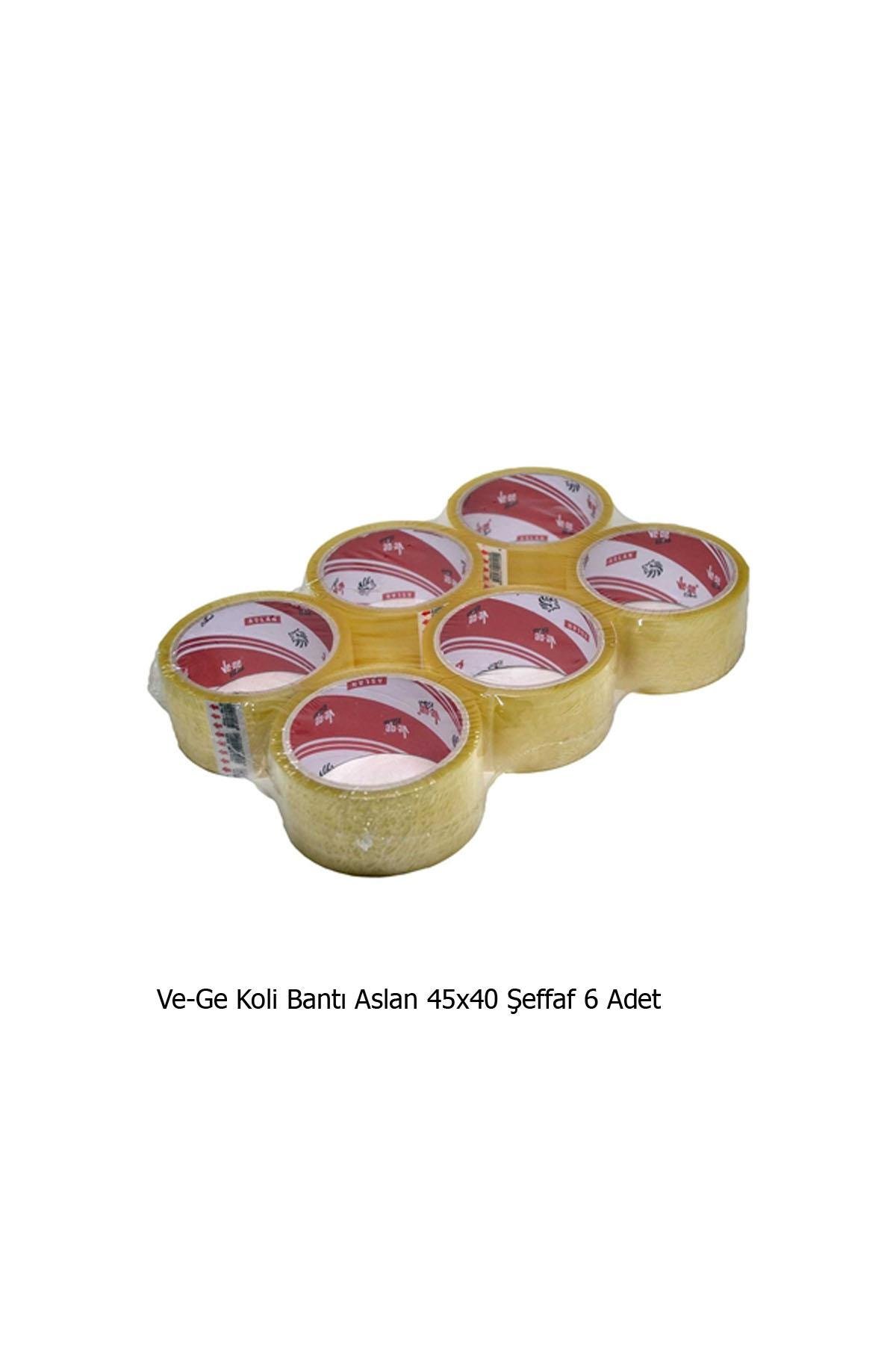Ve-Ge Koli Bantı Aslan 45x40 Şeffaf 1 Paket (6 Adet)
