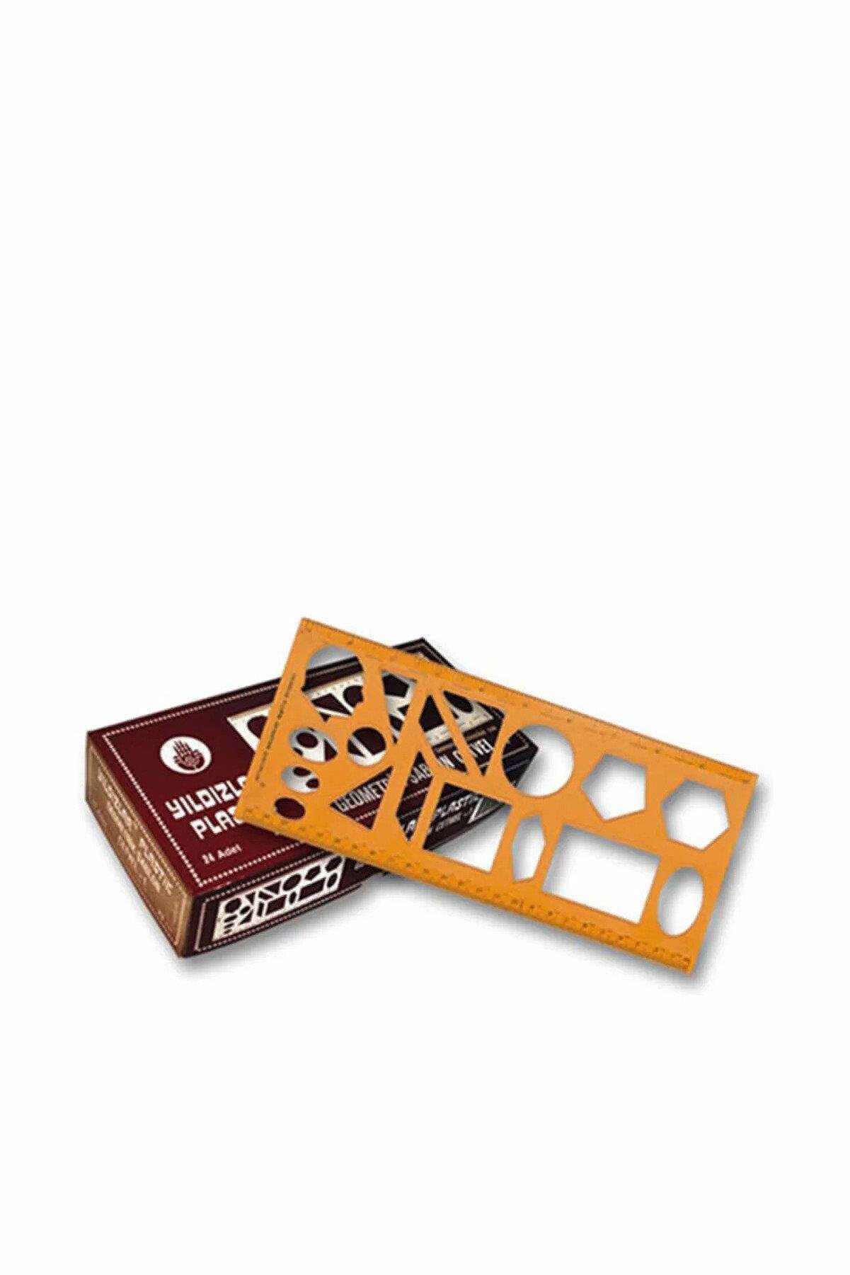 Yıldızlar Geometrik Şablon Cetvelli Atatürklü 25 CM 40